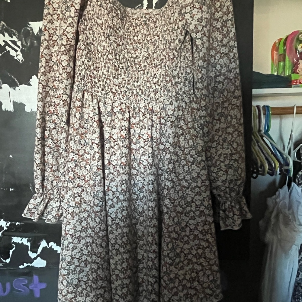 Long sleeve floral dress
